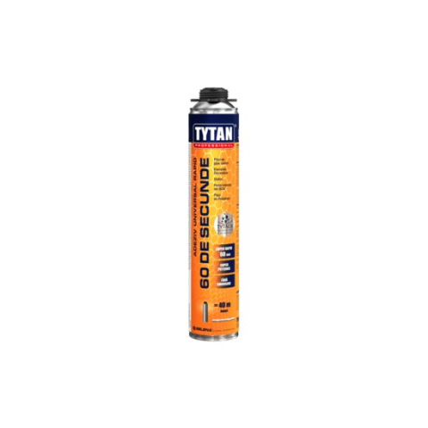 Silicon, spume si solutii tehnice - Adeziv spuma pistol 60 secunde universal, 750ml, Tytan