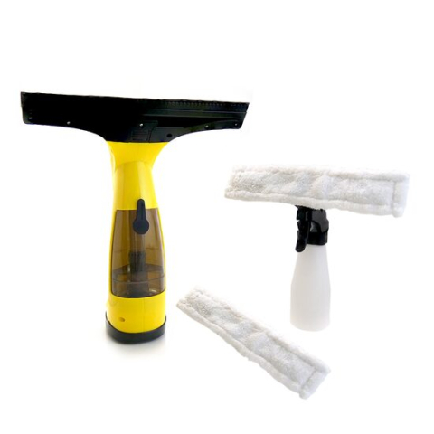GOSPODARIE - Aspirator de geamuri si oglinzi, electric, stergator fara fir cu acumulator 200 mAh, 280 ml, laveta microfibra
