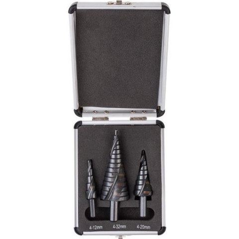 BRICOLAJ ELECTRIC - Burghie pentru metal, in trepte, profesionale, titan, set 3 buc, 4-12/20/32 mm, Richmann Exclusive