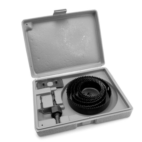 Seturi si accesorii pentru gaurit si insurubat - Carote pentru gips-carton, rigips, lemn, plastic, PVC, set 8 buc, 64-127 mm, Richmann