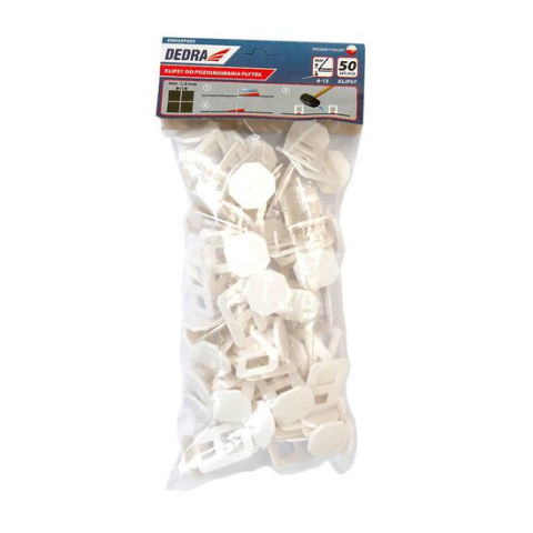 Accesorii pentru montat gresie si faianta - Clema(distantier) pentru sistem de nivelare 6-12 mm(50buc) Dedra (DED02P205)