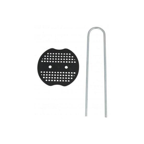 Folii antiburuieni - Cui tip U, fixare folii, furtune, cu rozeta plastic, set 6 buc, 15 cm