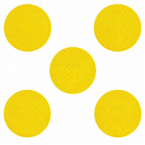 Accesorii polizare si slefuire - Disc abraziv perforat, suport hartie D-weight, pentru girafa, 225 mm, granulatie P120, prindere velcro, set 5 buc, fara praf, Yellow Pad
