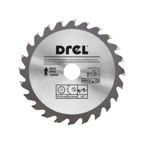 Accesorii fierastraie electrice - Disc circular vidia, 24 dinti, 115 mm, Drel
