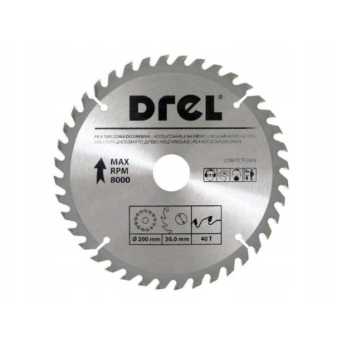 Accesorii fierastraie electrice - Disc circular vidia, 40 dinti, 200 mm, Drel
