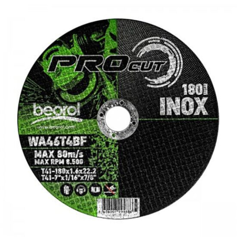 Discuri debitare, polizare - Disc debitat inox, 180x1.6 mm, Beorol