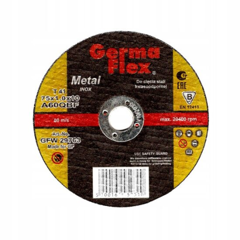 Discuri debitare, polizare - Disc debitat inox, 75x1.0x10 mm, Germa Flex