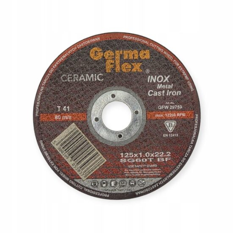 Discuri debitare, polizare - Disc debitat inox, ceramic, 125x1 mm, Germa Flex