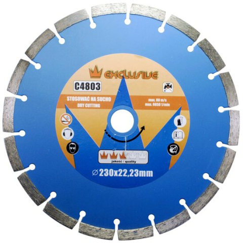 Discuri diamantate - Disc diamantat, beton, taiere uscata, 230 mm/22.23 mm, Richmann 