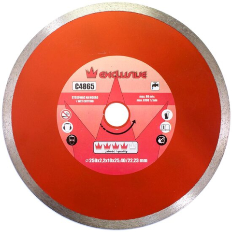 Discuri diamantate - Disc diamantat continuu, ceramica, taiere umeda, 250 mm/25.4 mm, Richmann Exclusive