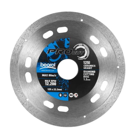 Discuri diamantate - Disc diamantat, placi ceramice, granit, 125 mm/22.2 mm, Beorol