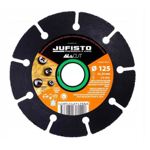 Discuri diamantate - Disc diamantat segmentat, lemn, taiere uscata, 125 mm/1.0 mm, Jufisto