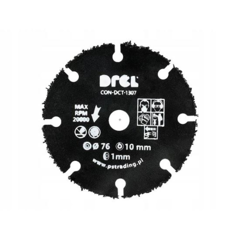Discuri diamantate - Disc diamantat segmentat mini, lemn, taiere uscata, 76 mm/10 mm, Drel