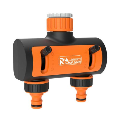 Mufe si conectori irigare - Distribuitor furtun cu 2 cai, 3/4-1", 12.5 mm, Richmann Exclusive