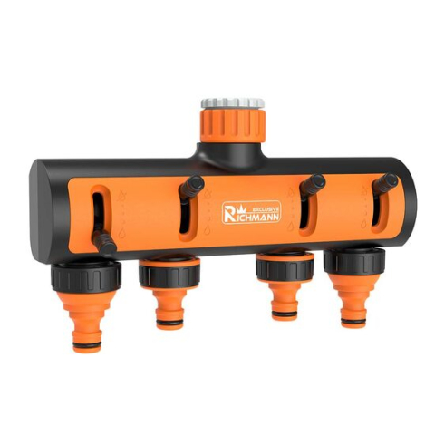 Mufe si conectori irigare - Distribuitor furtun cu 4 cai, 3/4-1", 12.5 mm, Richmann Exclusive
