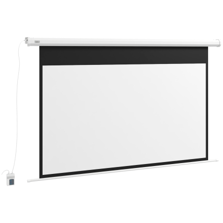 Pentru birou  - Ecran pentru proiector 84" 16:9 motorizat cu telecomandă, 215x8x140cm, alb