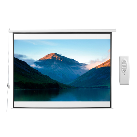 Pentru birou  - Ecran Proiector 120" - Motorizat, Alb, Ideal Home Cinema