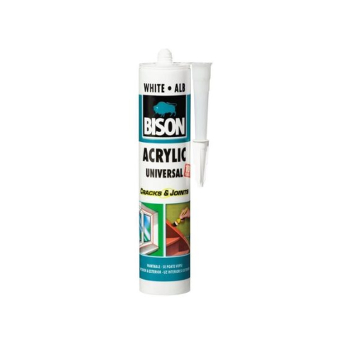 Silicon, spume si solutii tehnice - Etanseizant acrilic BISON Acrylic, 300ml, alb