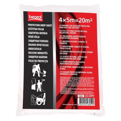 AMENAJARI INTERIOARE - Folie acoperire/protectie, 20 mp, 6 microni, BEOROL