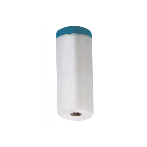 Accesorii vopsire si tencuire - Folie protectie cu banda adeziva, pentru exterior, 1.10x20 m