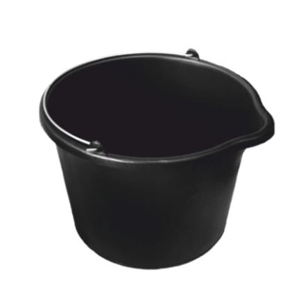 GOSPODARIE - Galeata pentru constructii, cu cioc, maner metalic, neagra, 16 L, Richmann