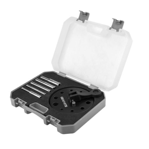 Seturi si accesorii pentru gaurit si insurubat - Ghidaj cu ventuza, cu 5 carote diamantate, 5-12 mm, Graphite