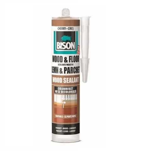 Silicon, spume si solutii tehnice - Mastic pentru lemn BISON Wood Sealant, 300ml, cires