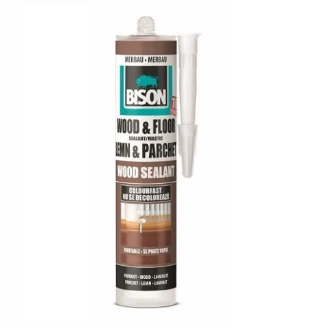 Silicon, spume si solutii tehnice - Mastic pentru lemn BISON Wood Sealant, 300ml, merbau
