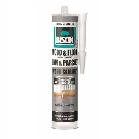Silicon, spume si solutii tehnice - Mastic pentru lemn BISON Wood Sealant, 300ml, mesteacan