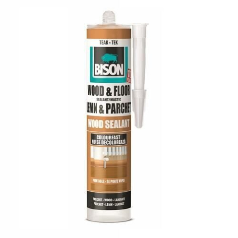 Silicon, spume si solutii tehnice - Mastic pentru lemn BISON Wood Sealant, 300ml, tek