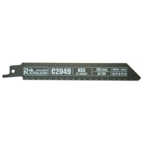 Accesorii fierastraie electrice - Panza, lama, fierastrau tip sabie, pentru metal, HSS bimetal-Cobalt, 24 TPI, set 5 buc, 150 mm, Richmann Exclusive
