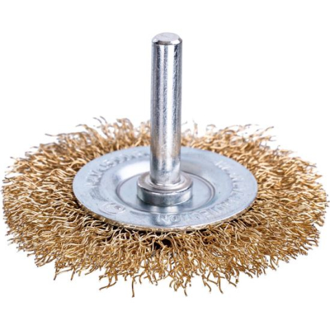 Accesorii scule electrice - Perie sarma alama, circulara, cu tija, 63 mm, Richmann
