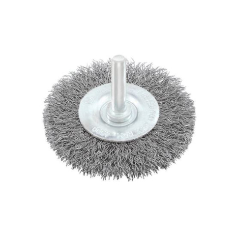 Accesorii scule electrice - Perie sarma otel, circulara, cu tija, 75 mm, Beorol