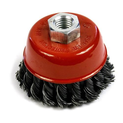 Accesorii scule electrice - Perie sarma, tip cupa, cu toroane, M14, 100 mm, Strend Pro