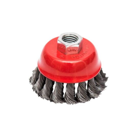 Accesorii scule electrice - Perie sarma, tip cupa, cu toroane, M14, 65 mm, Beorol