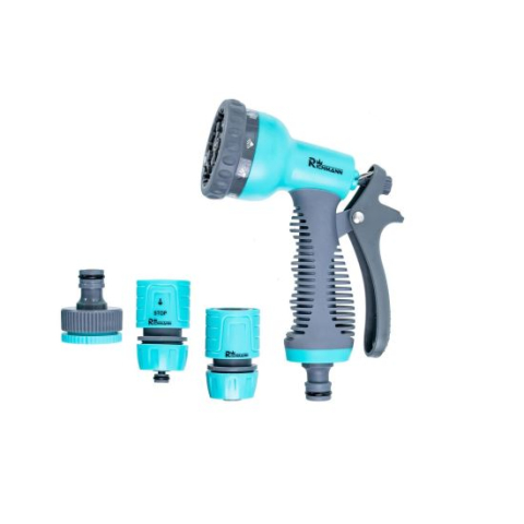 Pistoale pentru stropit - Pistol stropit gradina, tip dus, 9 moduri, plastic, cu accesorii, Richmann 