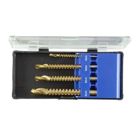 Burghie - Set 4 burghie tip freza, 3-8 mm, Strend Pro