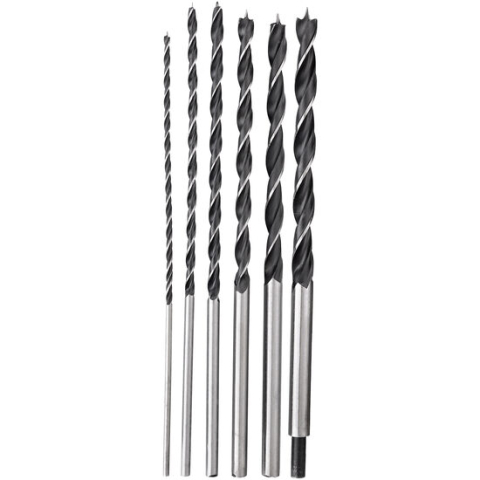 Burghie - Set 6 burghie lungi pentru lemn,  4-14 mm, Richmann