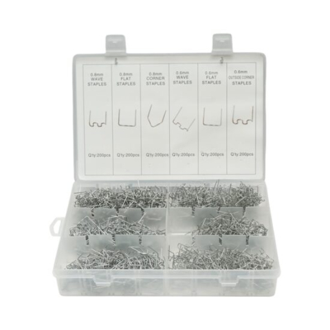 Accesorii pistoale de lipit - Set capse pentru pistol de lipit/sudat plastic, 1200 buc, Breckner Germany