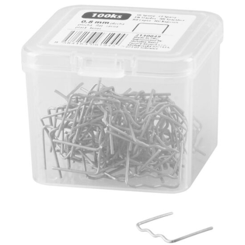 Accesorii pistoale de lipit - Set capse pentru pistol de lipit/sudat plastic, Strend Pro, pentru fisuri subtiri, 0.8 mm, 100 buc