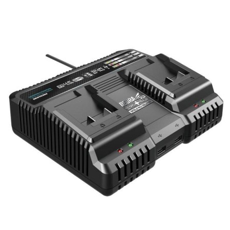 Set compresor cu 2 acumulatori 18v si incarcator dublu (6 L) DEDRA - SAS+ALL [1]