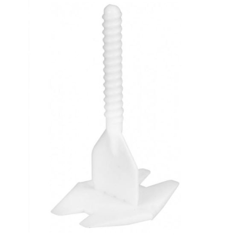 Accesorii pentru montat gresie si faianta - Set distantiere pentru sistem de nivelare si aliniere a placilor ceramice, LS122, alb, set 100 buc, 1 mm