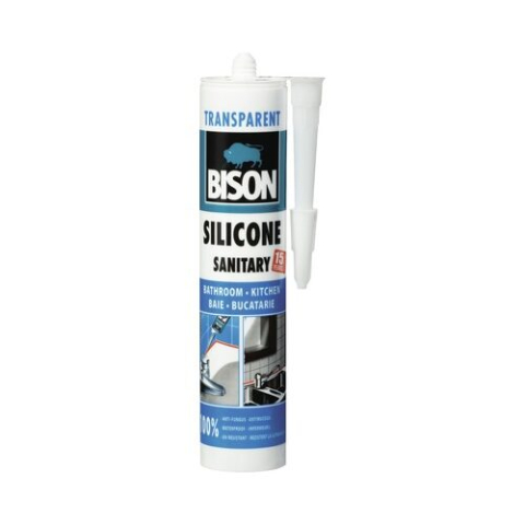 Silicon, spume si solutii tehnice - Silicon sanitar Bison transparent 280 ml
