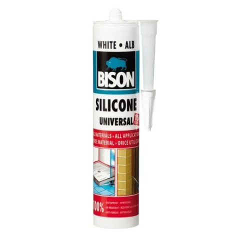 Silicon, spume si solutii tehnice - Silicon universal Bison alb 280 ml
