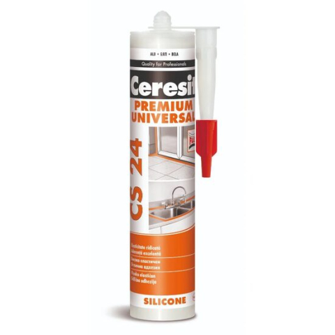 Silicon, spume si solutii tehnice - Silicon universal Ceresit CS 24, alb, 280 ml