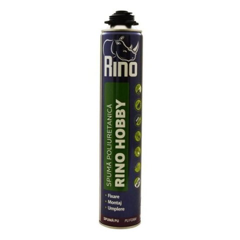 Silicon, spume si solutii tehnice - Spuma poliuretanica pentru pistol, 650 ml, Rino Hobby