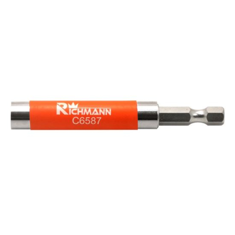 Seturi si accesorii pentru gaurit si insurubat - Suport varfuri, biti, magnetic, cu canal de ghidare, 1/4", 80 mm, Richmann Exclusive