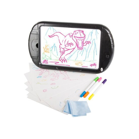 Birotica & Papetarie/Seturi pictura si desen - Tableta grafica/desenat pentru copii, Verk Group, 3 markere, LED, 3xAA, 35x20 cm