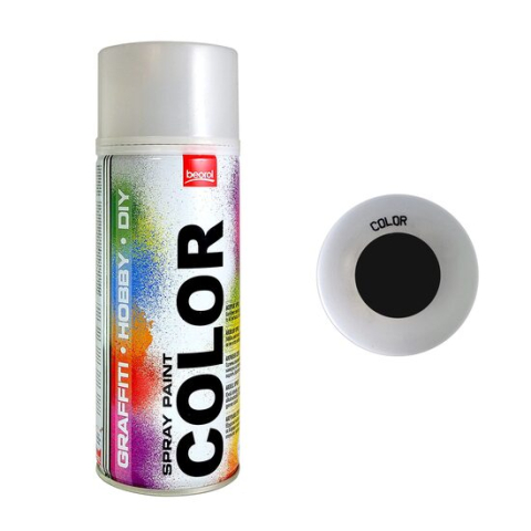 AMENAJARI INTERIOARE - Vopsea spray acrilic negru mat 400ml