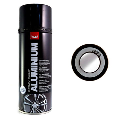 Vopsele si pigmenti/Vopsele spray acrilice - Vopsea spray aluminiu pentru Jante, argintiu metalizat 400ml